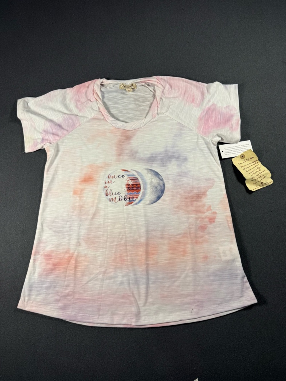 One World Tie Dye Graphic Twist Neckline
"Once in a Blue Moon" Tee/NWT - Size XS